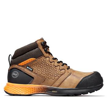 Timberland Férfi PRO Reaxion Comp Toe Vízálló Bakancs Barna / Narancssárga